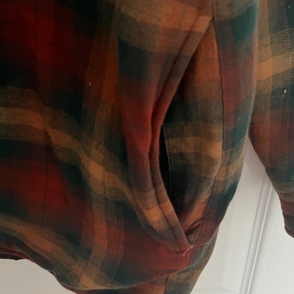 Dickies Men's Plaid Shirt Jacket - Brown, Green and Gold - Picture 3 of 9